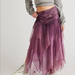 free people fairy chiffon skirt size xs